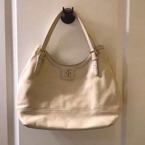 Tory Burch hobo satchel cream bag leather